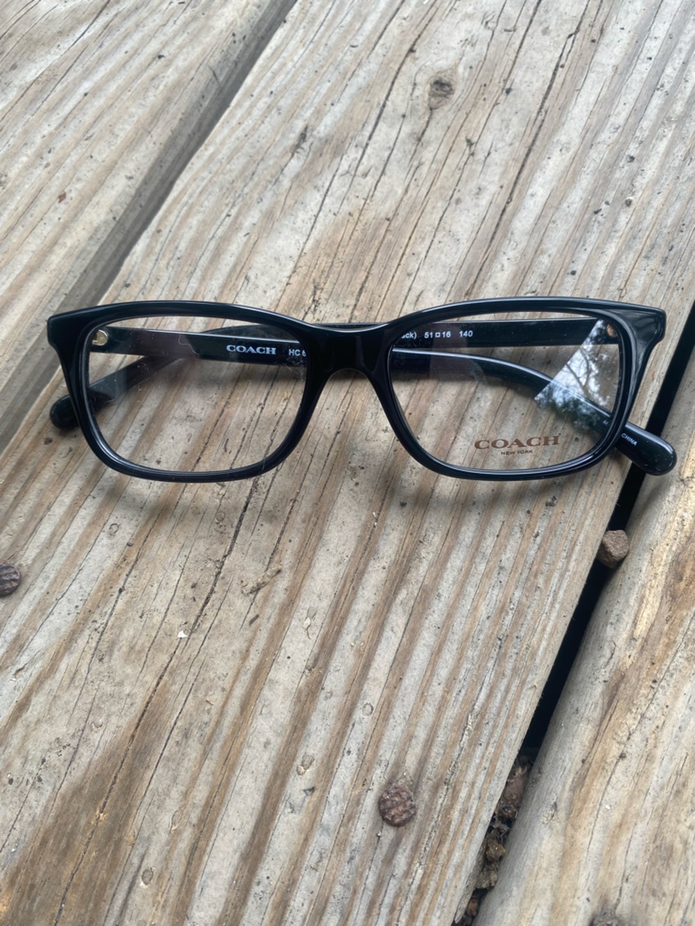 (NWT) COACH- Black Rectangular Eyeglass Frames